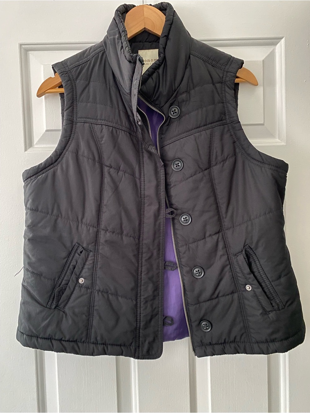 Women's Quilted Puffer Vest - Black